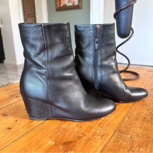 Vince Andy black leather ankle boot